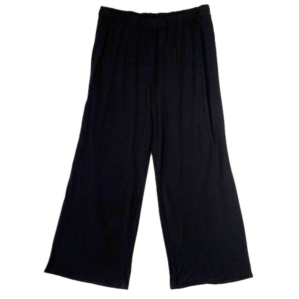 Tahari Black Pants Pull On Stretchy Flowy Day into Evening Size 3X